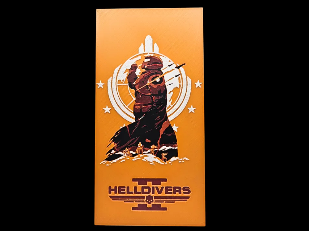 HueForge model: Helldivers II (100x200mm hueforge) by BusyKikiBee