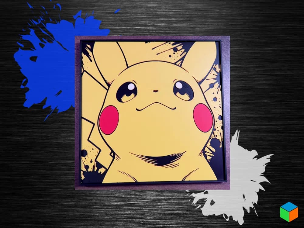 Pikachu HueForge Print | Pokémon Filament Painting Pikachu HueForge Print | Pokémon Filament Painting