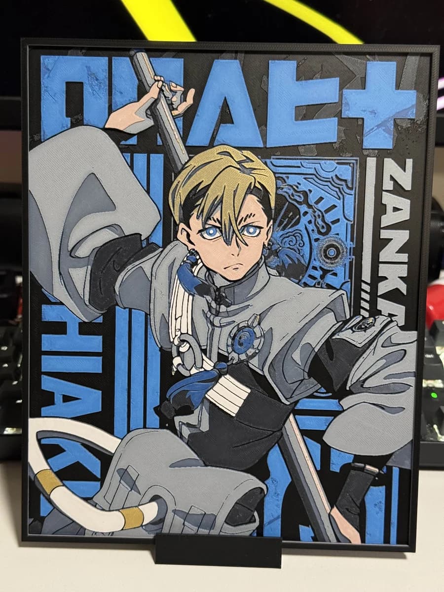 Zanka Nijiku - Gachiakuta by Strata Prints HueForge model: Zanka Nijiku - Gachiakuta by Strata Prints