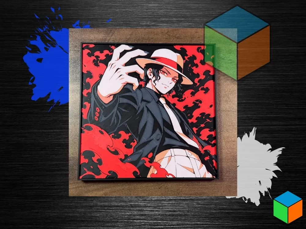 Muzan Kibutsuji — HueForge Wall Art | Demon Slayer by 3D Prints By Vic HueForge model: Muzan Kibutsuji — HueForge Wall Art | Demon Slayer by 3D Prints By Vic
