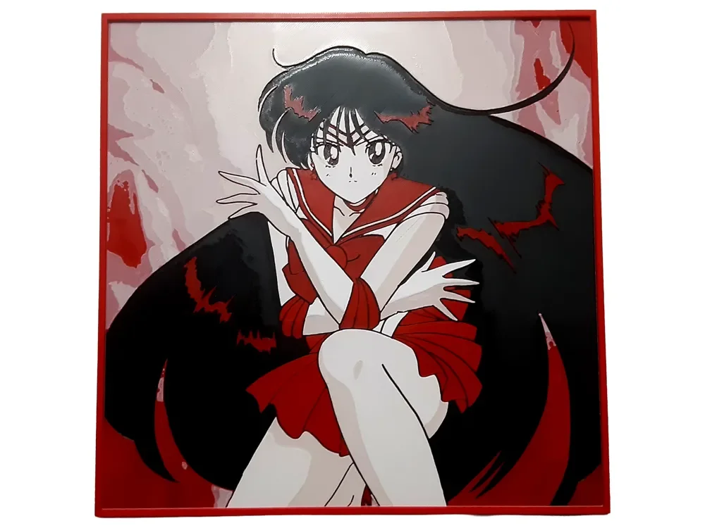 Sailor Mars Hueforge Sailor Moon Rei Hino Anime by Elsie Moonshadow HueForge model: Sailor Mars Hueforge Sailor Moon Rei Hino Anime by Elsie Moonshadow