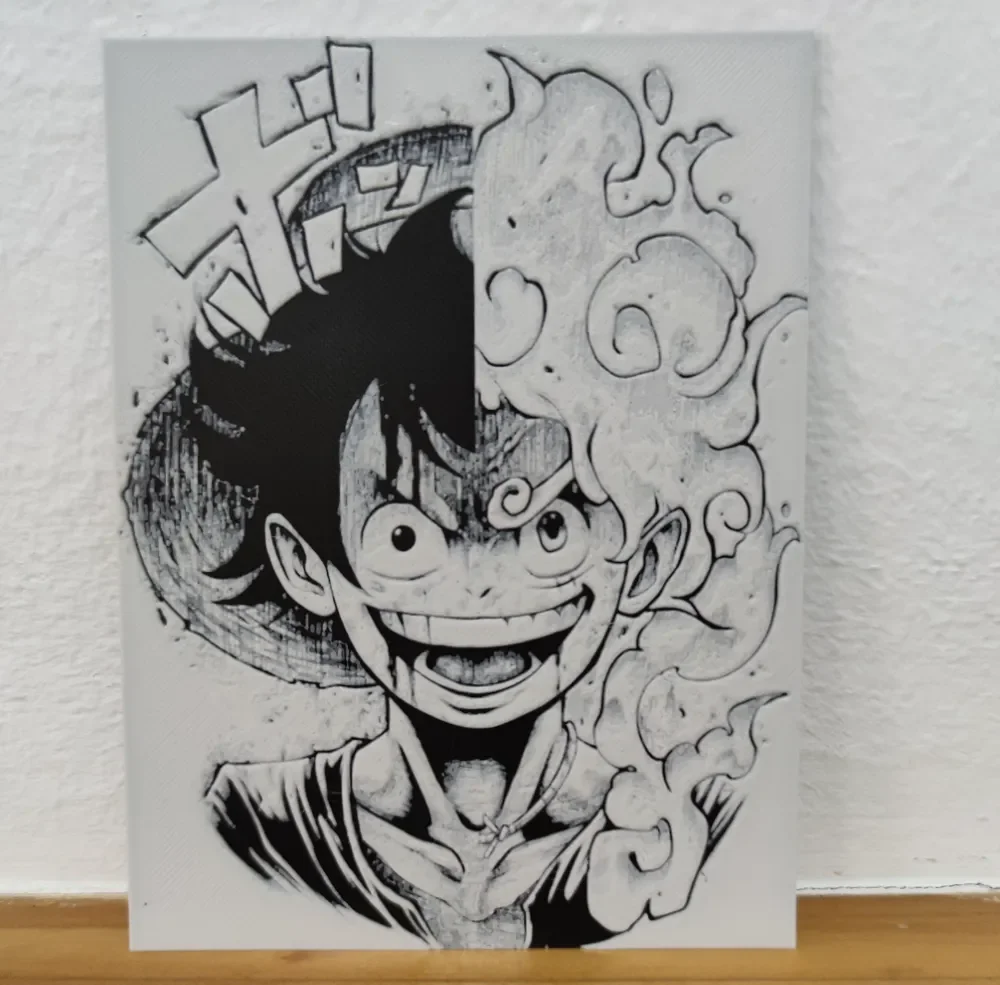 Hueforge Luffy two faces by Litolunar HueForge model: Hueforge Luffy two faces by Litolunar