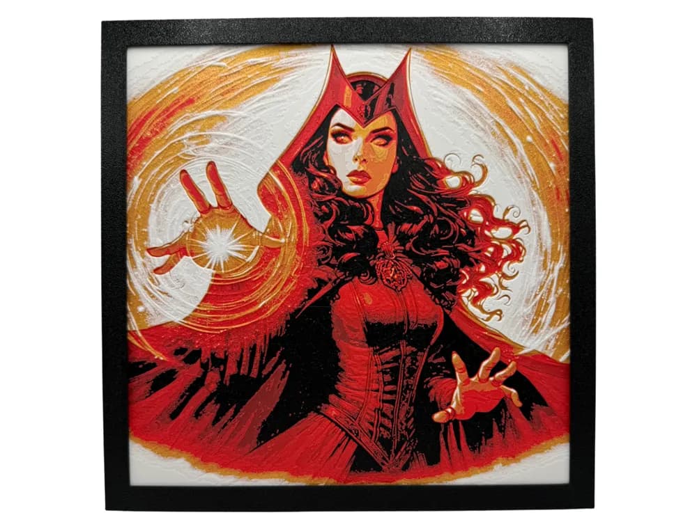 Scarlet Witch - Marvel Comics Hueforge by Canadian Gamer HueForge model: Scarlet Witch - Marvel Comics Hueforge by Canadian Gamer