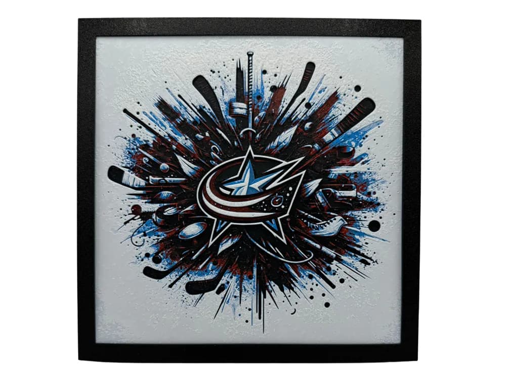 Columbus Blue Jackets - NHL Hueforge by Canadian Gamer HueForge model: Columbus Blue Jackets - NHL Hueforge by Canadian Gamer