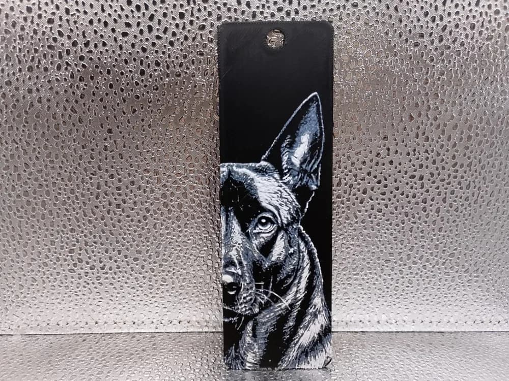 Belgian Malinois Bookmark – Hueforge by Borishotch Industries HueForge model: Belgian Malinois Bookmark – Hueforge by Borishotch Industries