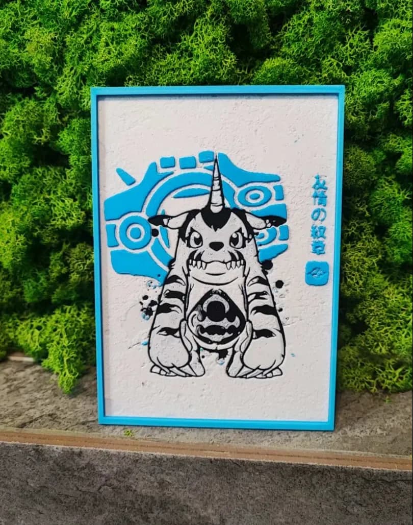 Gabumon Evolution by Garuda3D HueForge model: Gabumon Evolution by Garuda3D