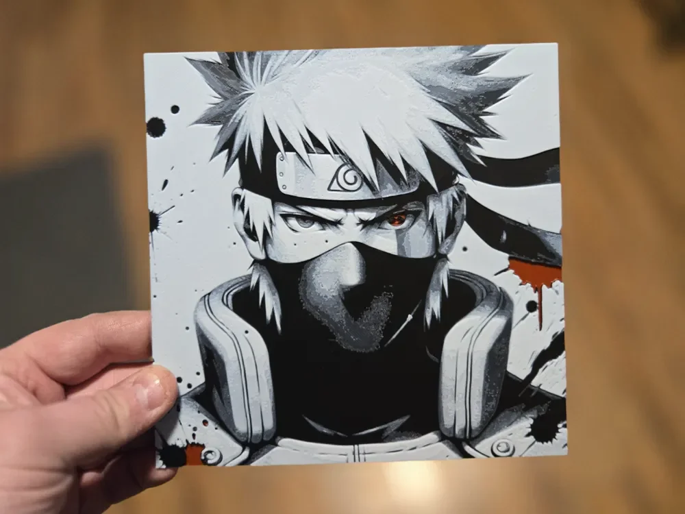 Graffiti Kakashi Hueforge by 3Ree Printing HueForge model: Graffiti Kakashi Hueforge by 3Ree Printing