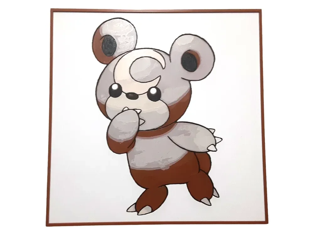 HueForge model: Teddiursa Hueforge Baby Pokemon Ursaring Ursaluna by Elsie Moonshadow