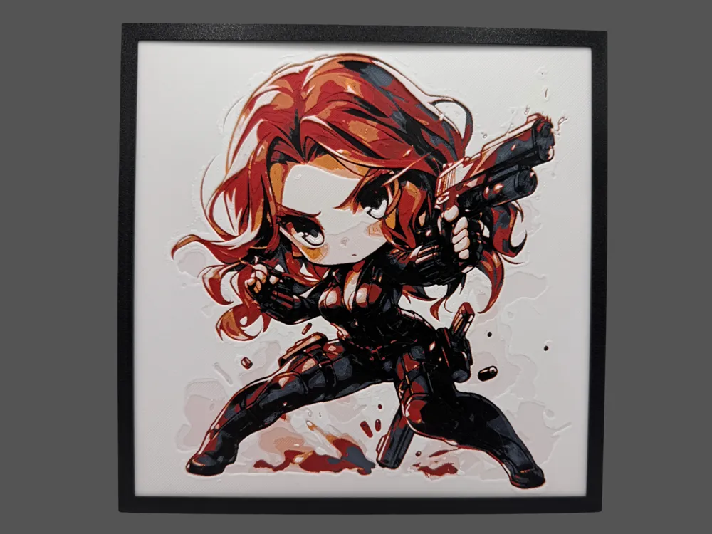 Black Widow - Chibi Edition by Canadian Gamer HueForge model: Black Widow - Chibi Edition by Canadian Gamer