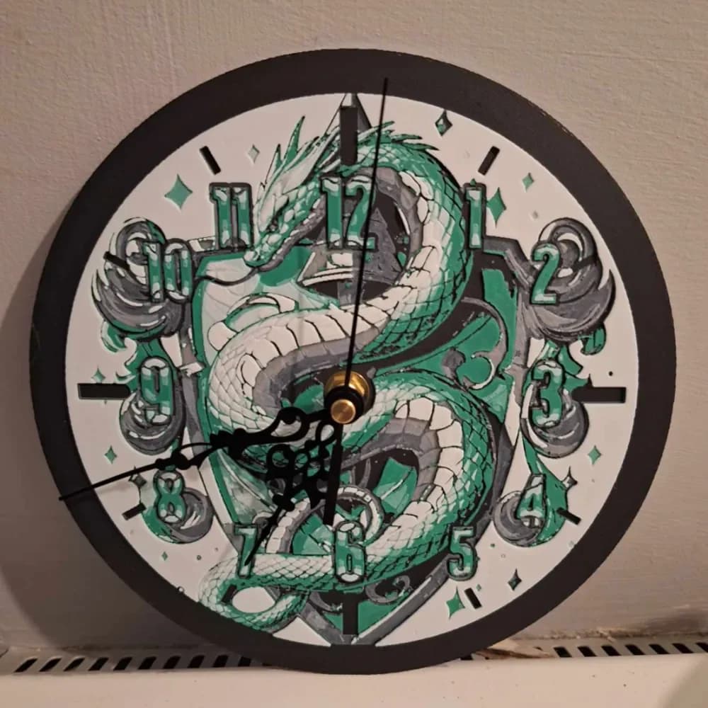 Slytherin Clock - Harry Potter - 20cm Slytherin Clock - Harry Potter - 20cm