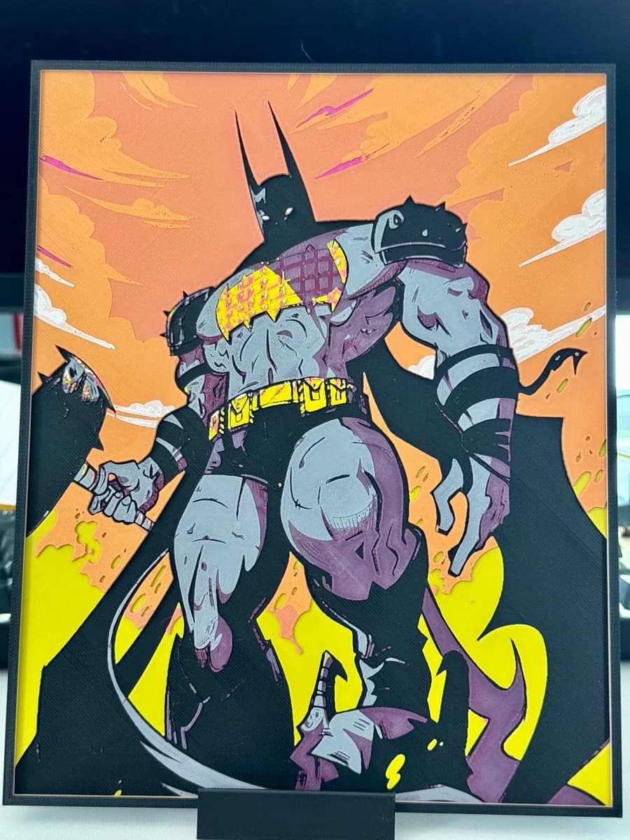 Absolute Batman by Strata Prints HueForge model: Absolute Batman by Strata Prints