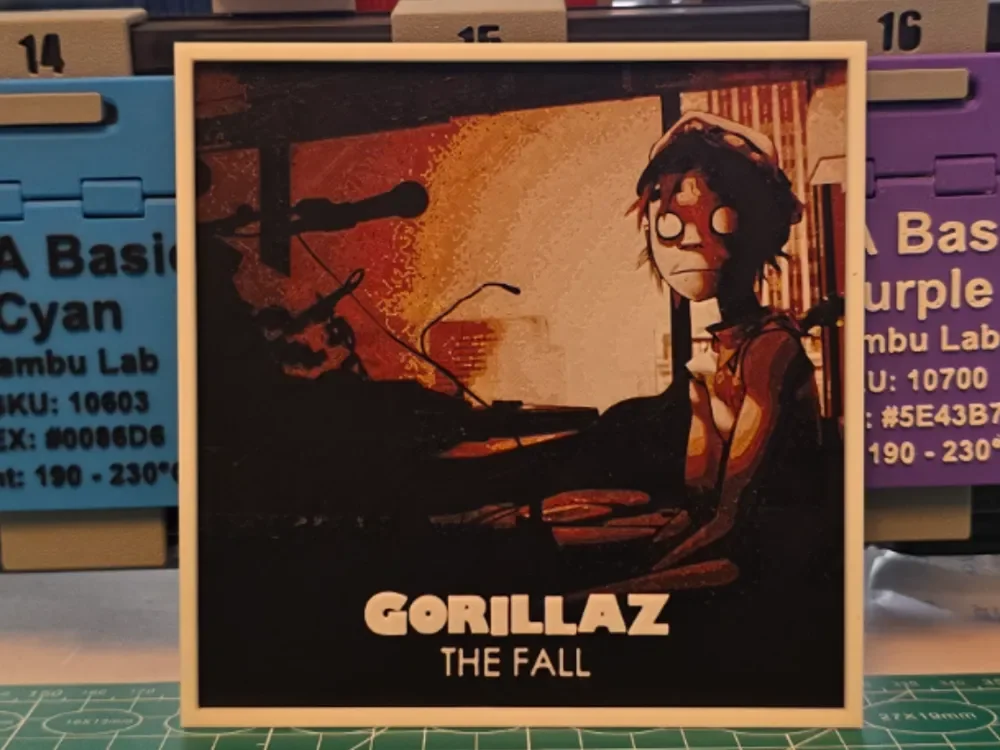 HueForge model: Gorillaz "The Fall" Album - Hueforge Art by Lumpy3D