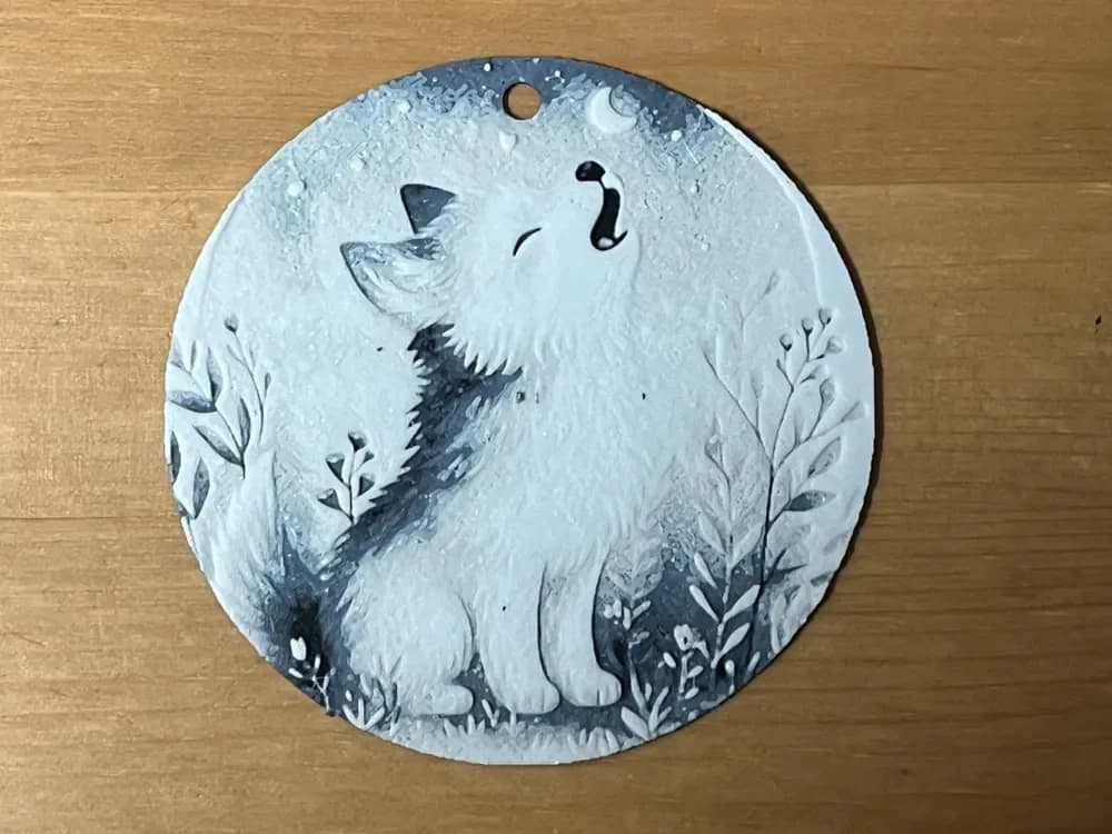 baby wolf bauble by Morganja HueForge model: baby wolf bauble by Morganja