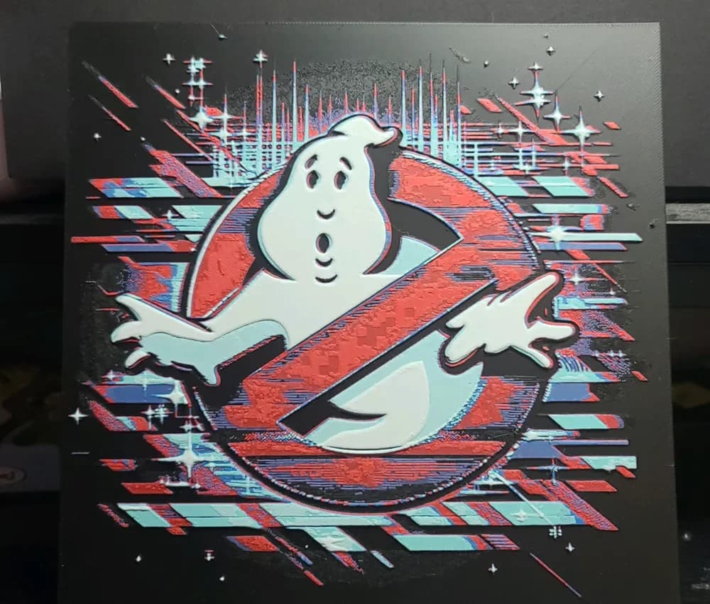 Retro Ghostbusters Hueforge by the_bearded_jedi HueForge model: Retro Ghostbusters Hueforge by the_bearded_jedi