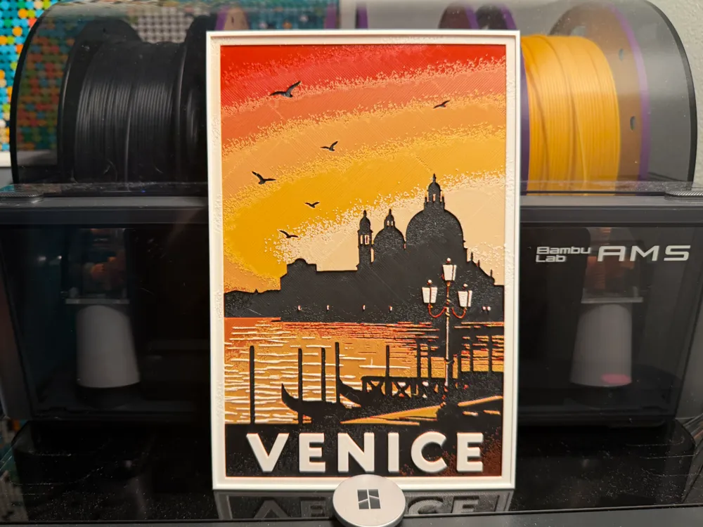 Venice Italy HueForge by liv_3d HueForge model: Venice Italy HueForge by liv_3d