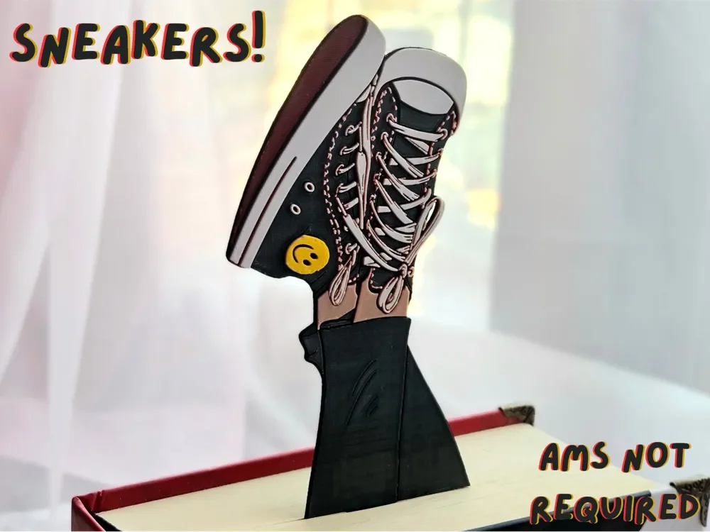 Sneakers! - Bookmark by C3D HueForge model: Sneakers! - Bookmark by C3D