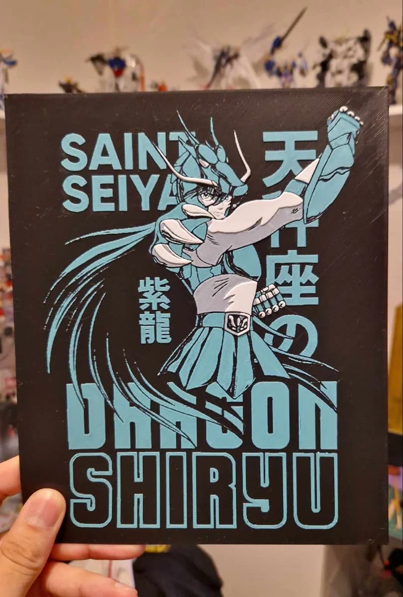 Saint Seiya - Shiryu Dragon Hueforge by Dakiren HueForge model: Saint Seiya - Shiryu Dragon Hueforge by Dakiren