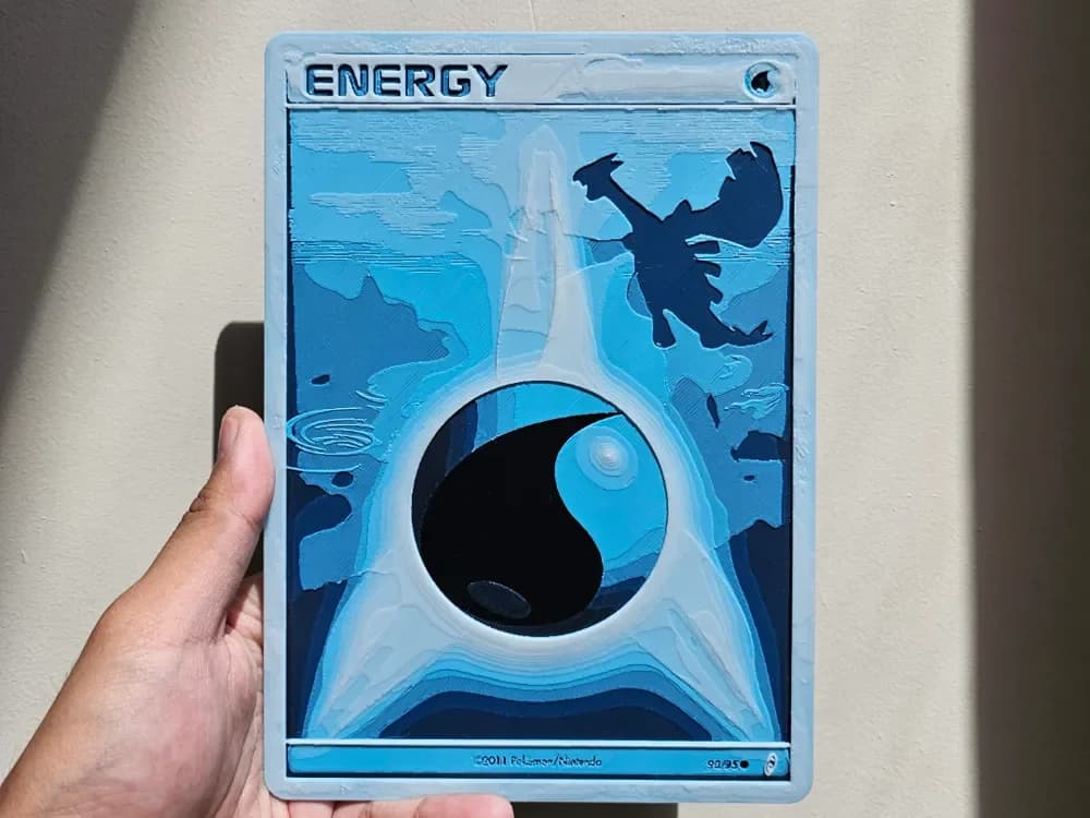 HueForge model: Water Energy Call of Legends Pokemon Hueforge by Loki