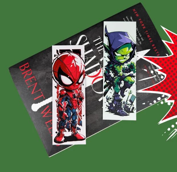 Spider-man and Green Goblin bookmark set by Canadian Gamer HueForge model: Spider-man and Green Goblin bookmark set by Canadian Gamer