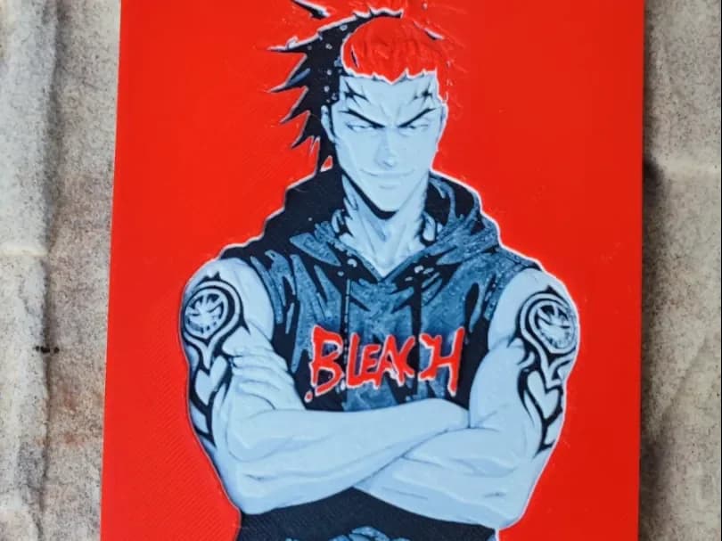 Abarai Renji - Bleach by Garuda3D HueForge model: Abarai Renji - Bleach by Garuda3D
