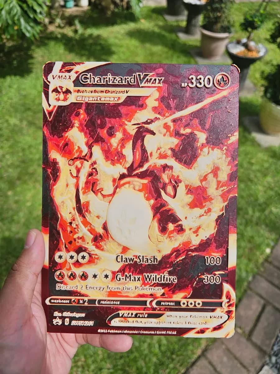 Charizard VMax Alternate Art Pokemon Card Hueforge by Loki HueForge model: Charizard VMax Alternate Art Pokemon Card Hueforge by Loki
