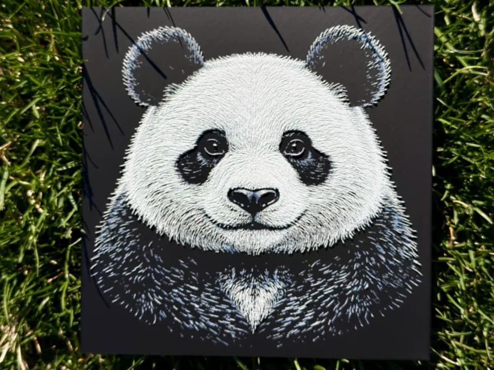 Panda HueForge by novy HueForge model: Panda HueForge by novy