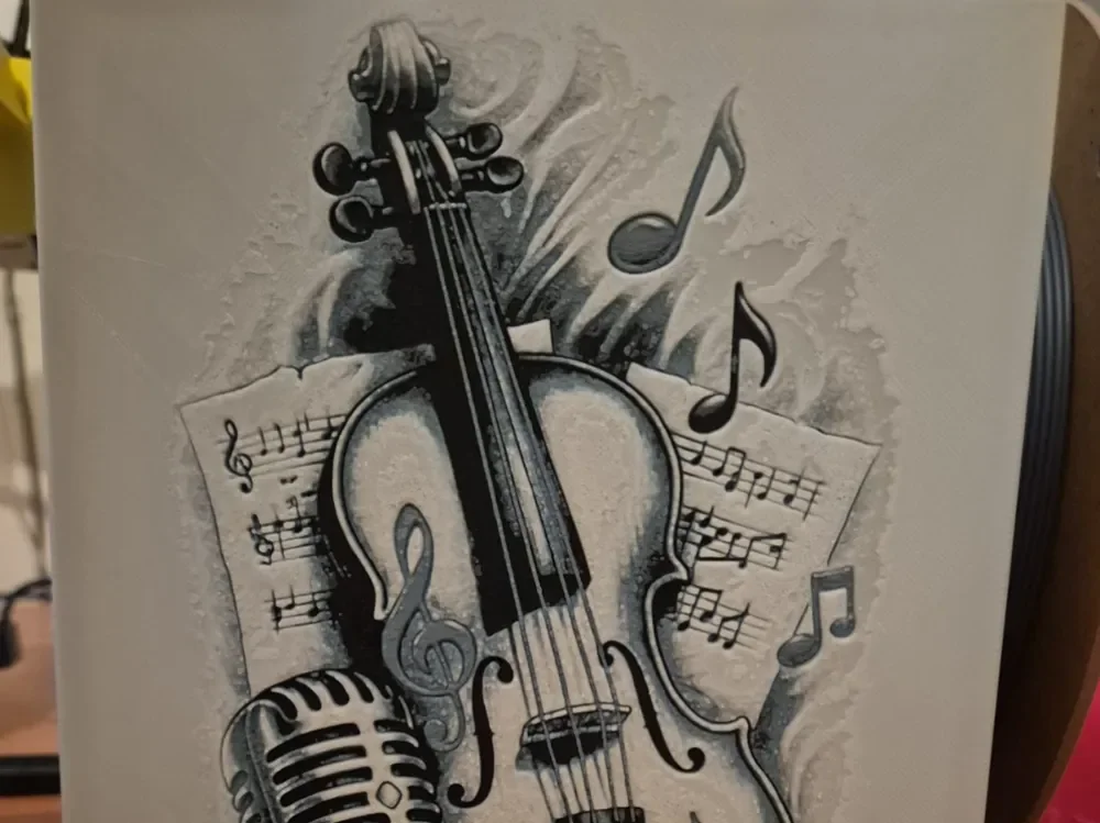 music mic and violin hueforge by Buntsta HueForge model: music mic and violin hueforge by Buntsta