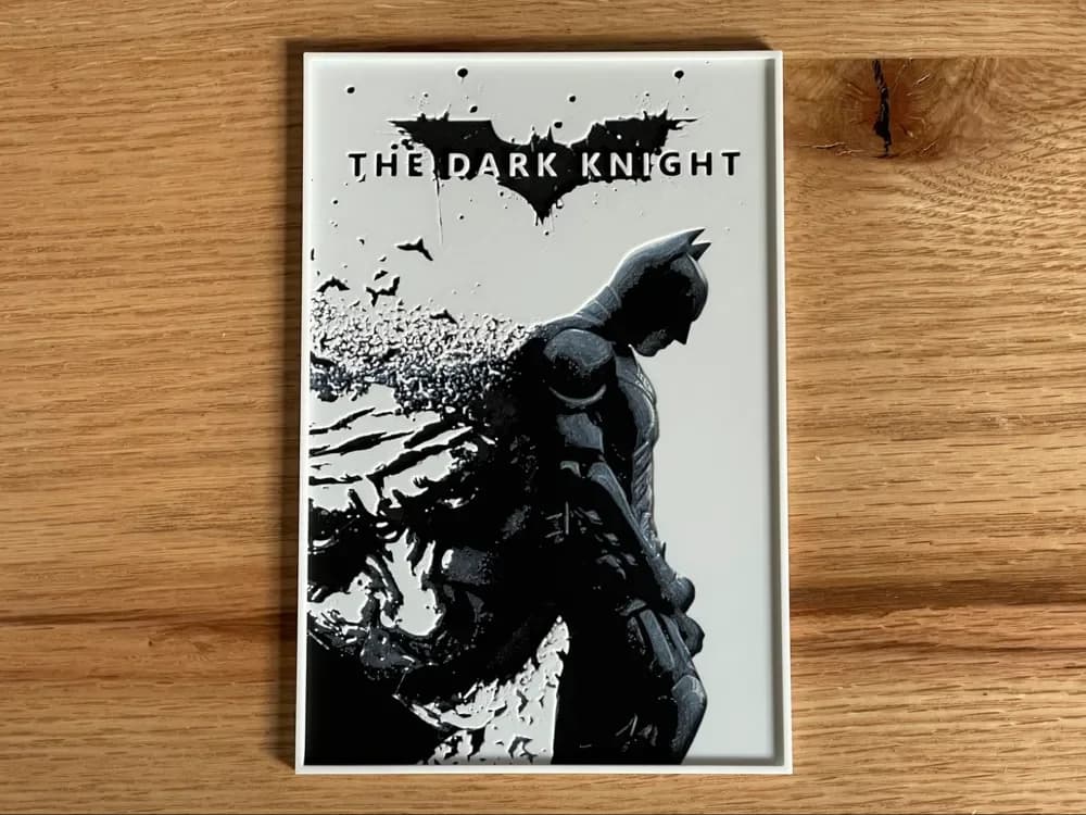 The Dark Knight (2008) Hueforge Movie Poster by NiiON HueForge model: The Dark Knight (2008) Hueforge Movie Poster by NiiON