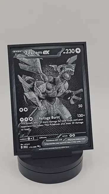 HueForge model: Zekrom ex #172 Pokemon Black Bolt Hueforge by Loki