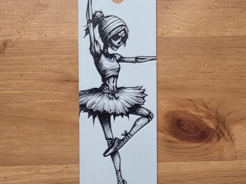 Skellington Bookmark by Morganja HueForge model: Skellington Bookmark by Morganja
