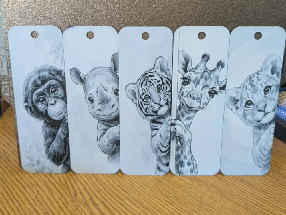Set of 5 peeking safari animal bookmarks Set of 5 peeking safari animal bookmarks