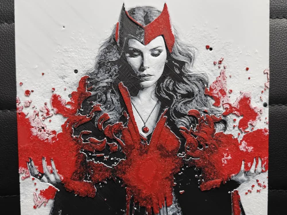 Scarlet Witch by TheHueforgeLady HueForge model: Scarlet Witch by TheHueforgeLady