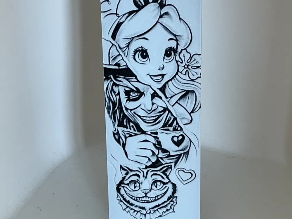 Alice in Wonderland Bookmark by Morganja HueForge model: Alice in Wonderland Bookmark by Morganja