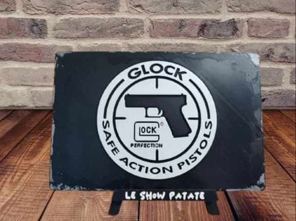 Plaque Vintage Glock hueforge by leshowpatate HueForge model: Plaque Vintage Glock hueforge by leshowpatate