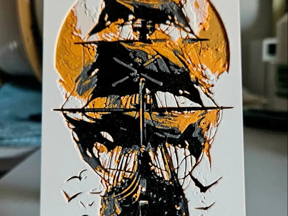 Pirateship by Mano's 3d_Art HueForge model: Pirateship by Mano's 3d_Art