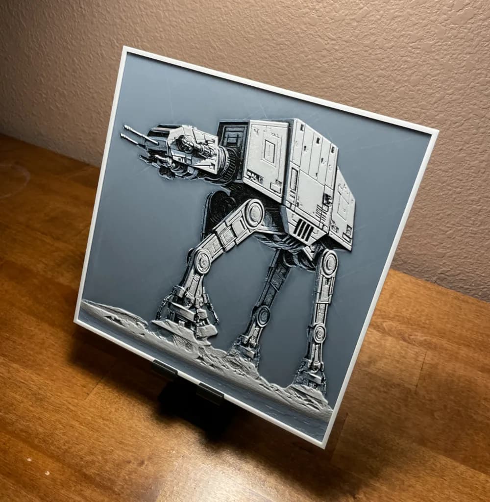 HueForge model: Hueforge - Star Wars - AT-AT Walker on Snow by Cloudy Nostalgia