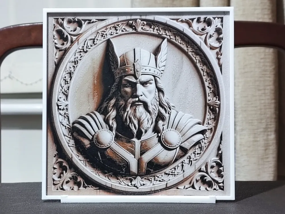Carved Thor - HueForge 4 Color Carved Thor - HueForge 4 Color
