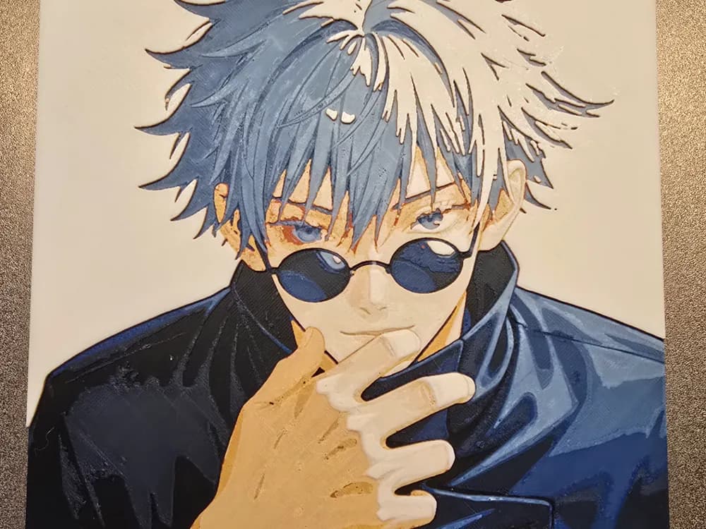 Jujutsu Kaisen - Satoru Gojo Hueforge by 3D-Mentiel HueForge model: Jujutsu Kaisen - Satoru Gojo Hueforge by 3D-Mentiel