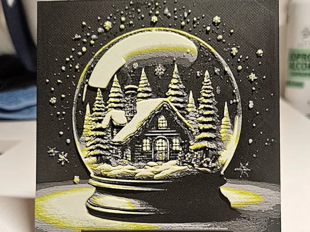 Christmas Snow Globe by Mano's 3d_Art HueForge model: Christmas Snow Globe by Mano's 3d_Art