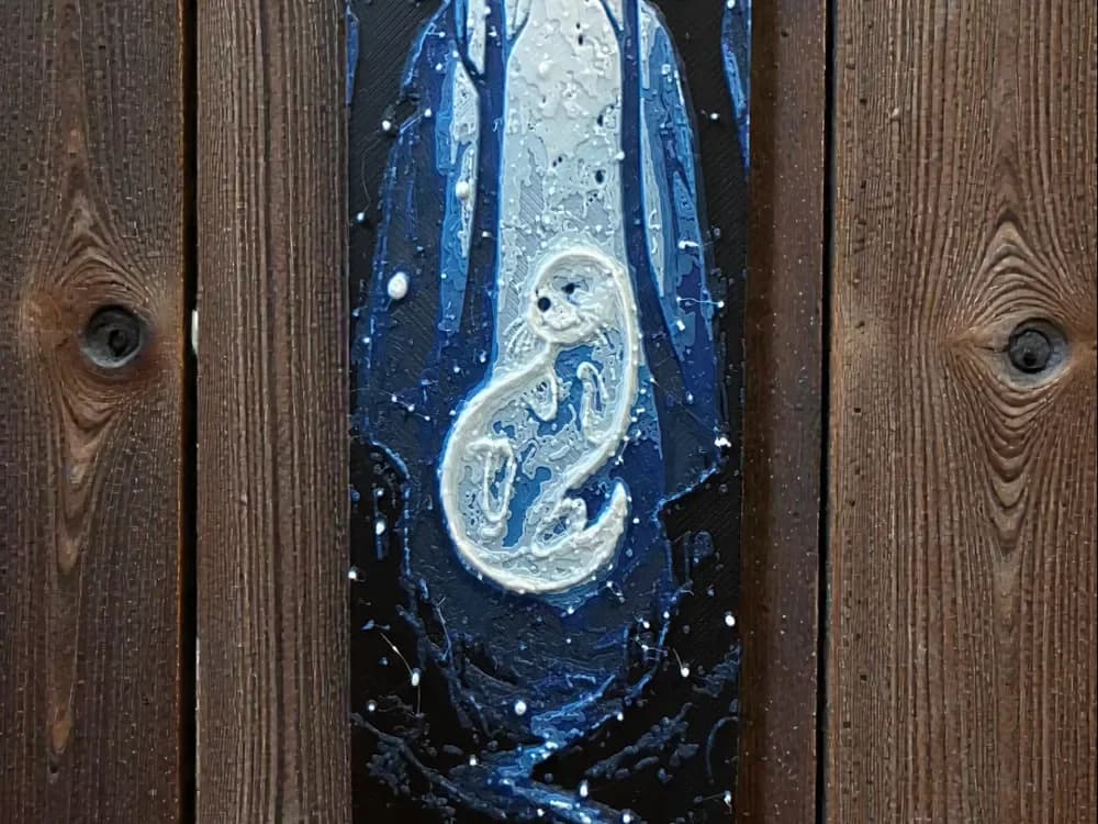 Harry Potter Otter Patronus Spell Bookmark by The SkyLab 3D HueForge model: Harry Potter Otter Patronus Spell Bookmark by The SkyLab 3D