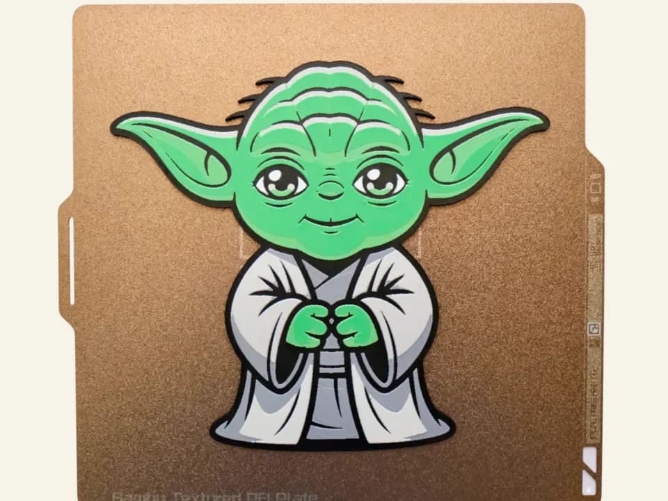 Yoda Star Wars Cartoon Hueforge by Freshly Printed 3D HueForge model: Yoda Star Wars Cartoon Hueforge by Freshly Printed 3D