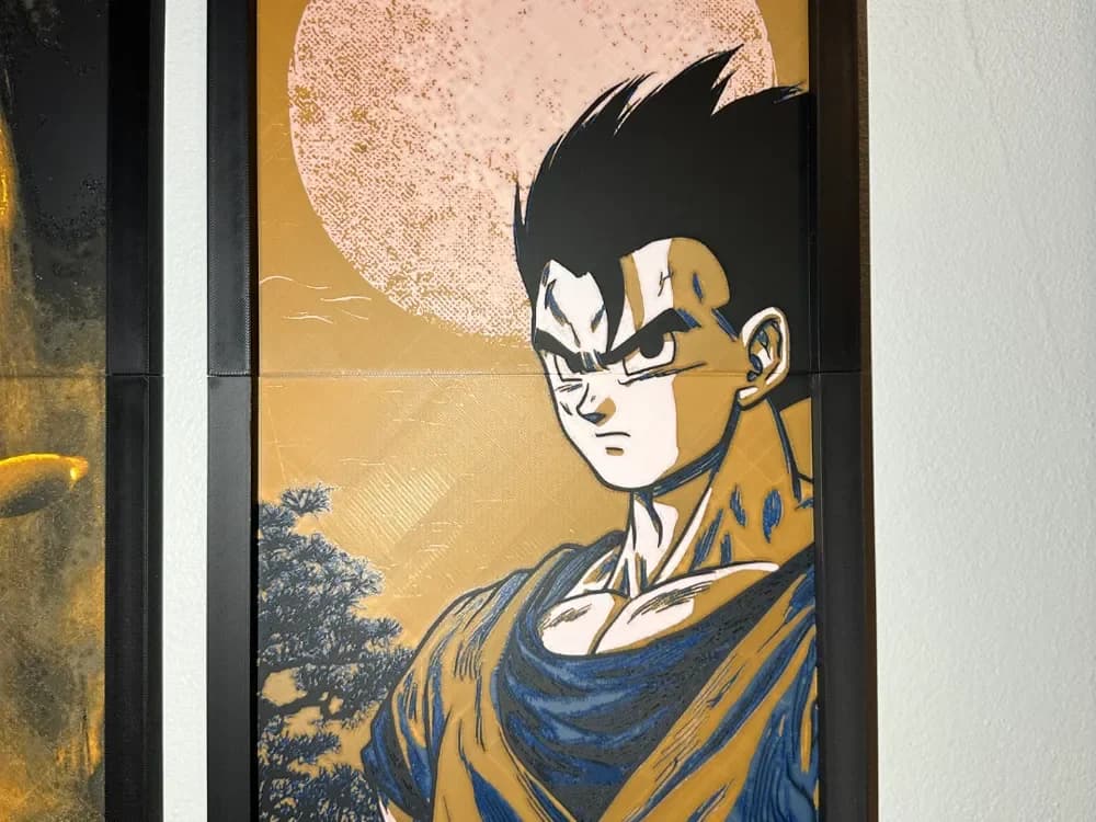 HueForge model: Gohan 2-piece Hueforge by Hey Ben