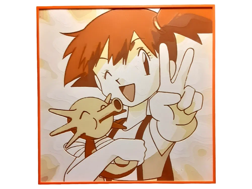 Misty Horsea Hueforge Pokemon Anime Orange by Elsie Moonshadow HueForge model: Misty Horsea Hueforge Pokemon Anime Orange by Elsie Moonshadow