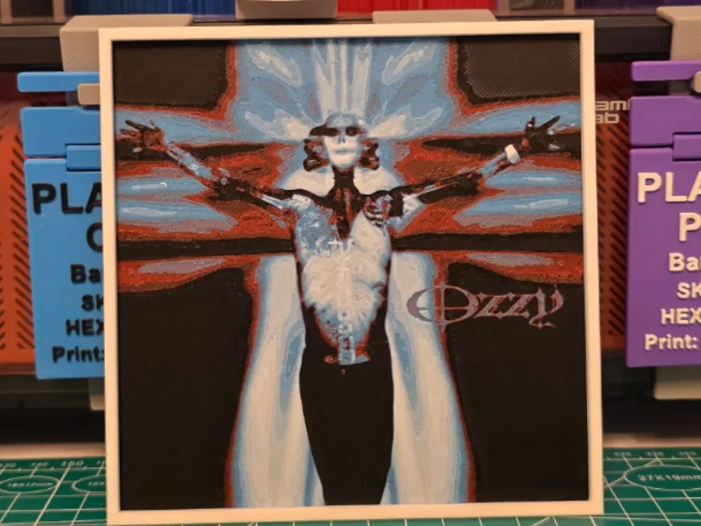 HueForge model: Ozzy Osbourne "Down to Earth" Album - Hueforge Art by Lumpy3D
