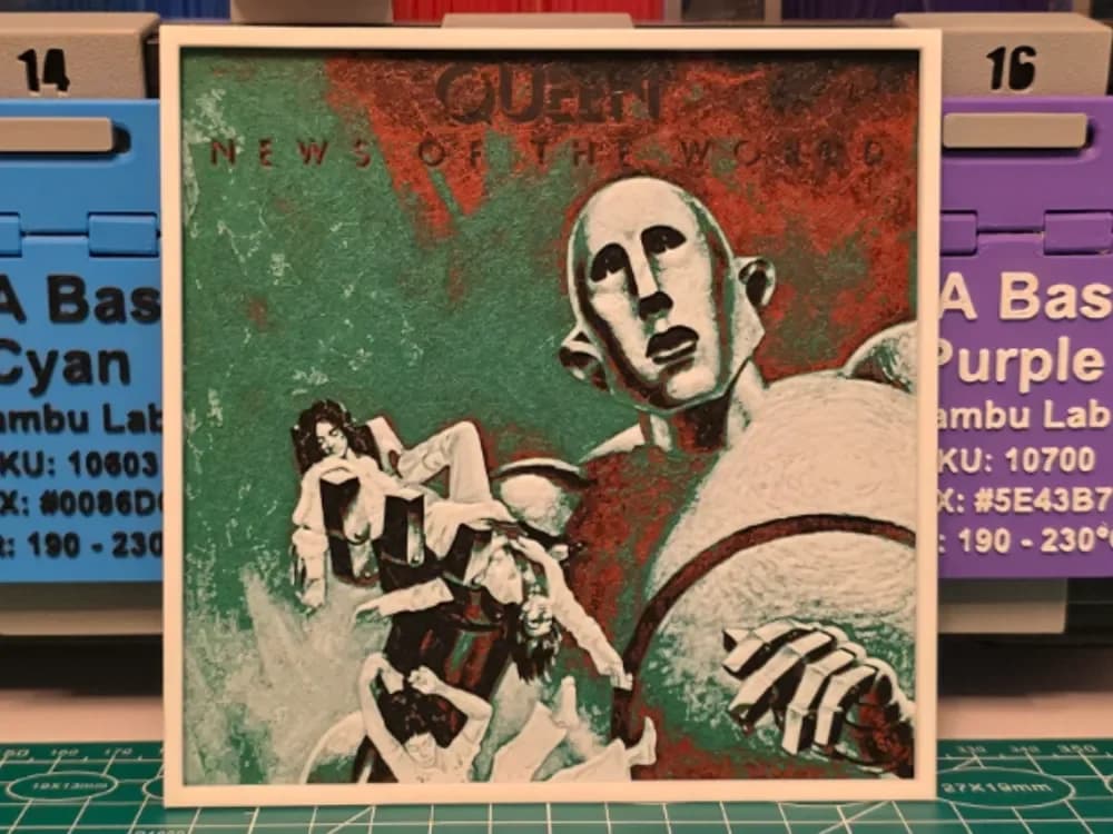 Queen "News of the World" Album - Hueforge Art