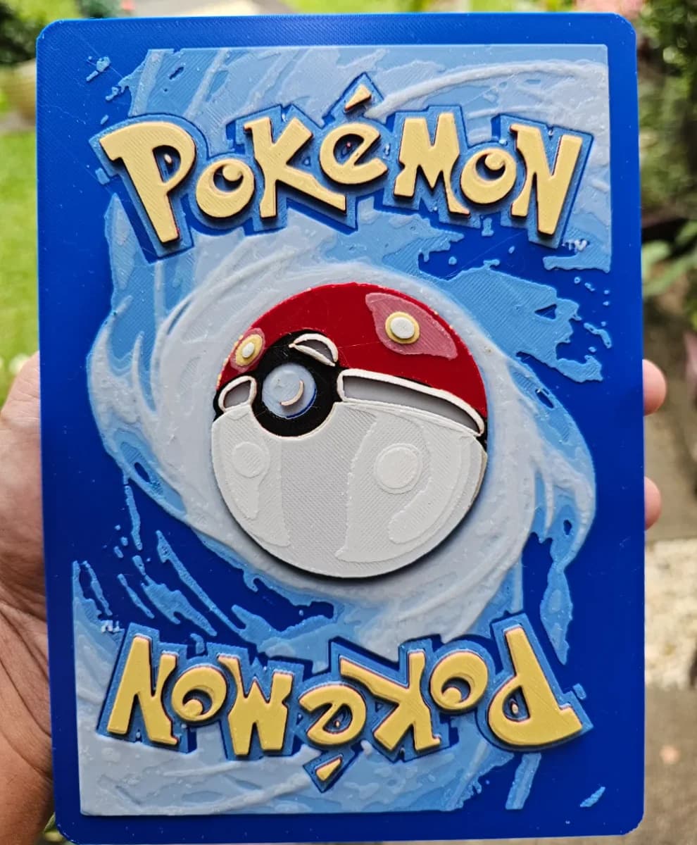 Oversized Pokemon Card Back Hueforge by Loki HueForge model: Oversized Pokemon Card Back Hueforge by Loki