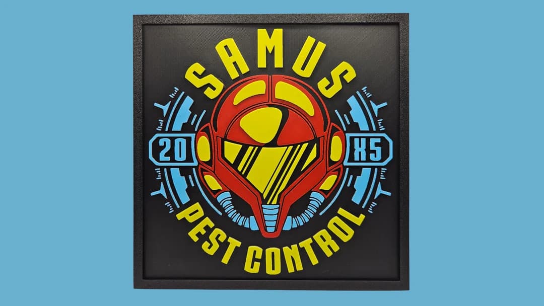 Samus Pest Control (Metroid) by BusyKikiBee HueForge model: Samus Pest Control (Metroid) by BusyKikiBee