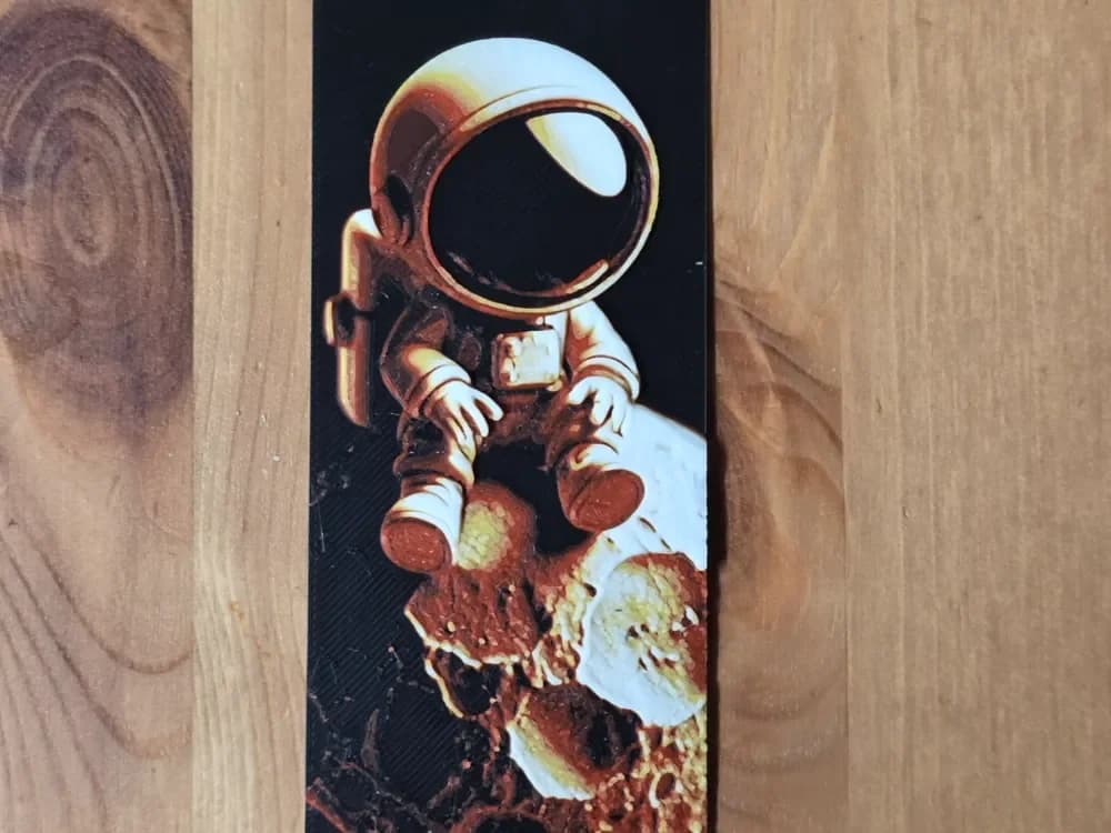 Baby Astronaut Bookmark by Morganja HueForge model: Baby Astronaut Bookmark by Morganja