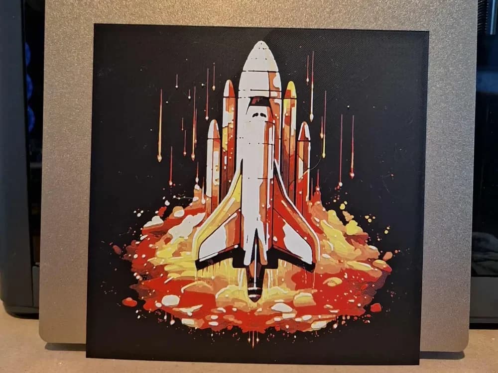SpaceShuttle - Hueforge - 4 colour by 3dGlow HueForge model: SpaceShuttle - Hueforge - 4 colour by 3dGlow