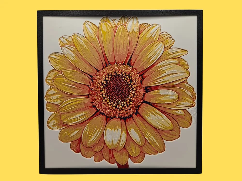 Gerbera Daisy by BusyKikiBee HueForge model: Gerbera Daisy by BusyKikiBee